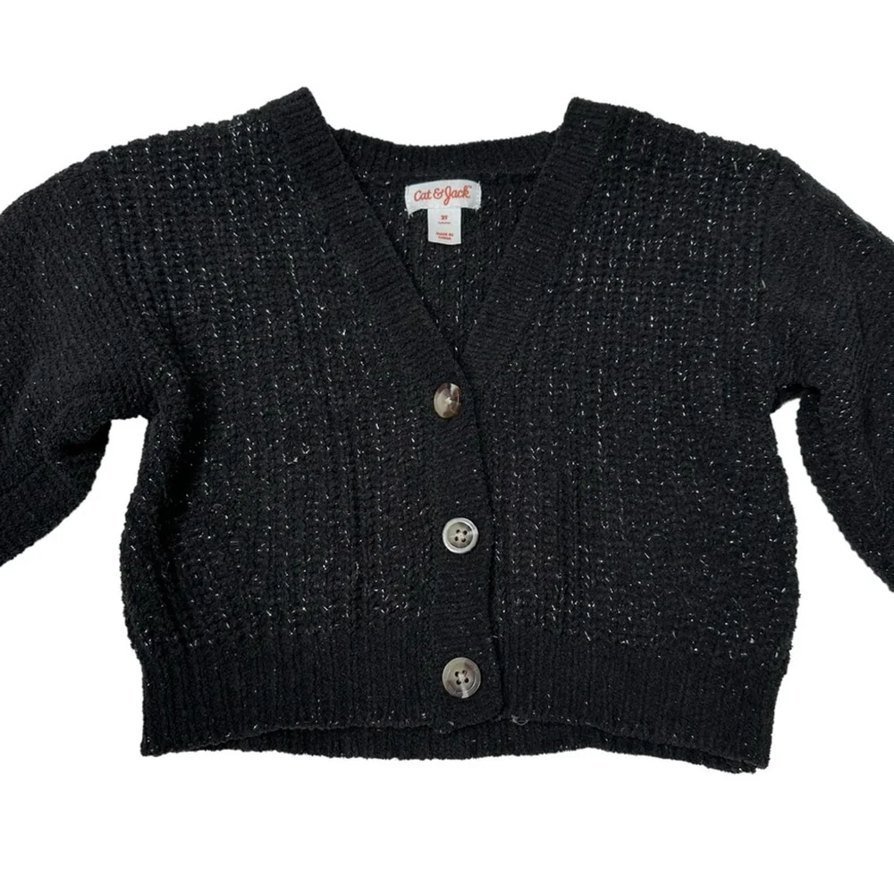 Toddler Girl Sweater Bundle Black Leopard Pink Knit Size 2T